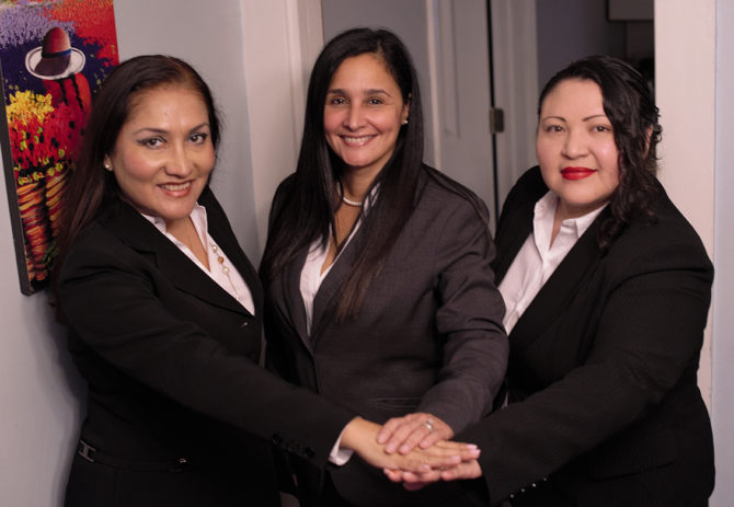 Image of Three Latinas who seek to lead Belleville Board of Education