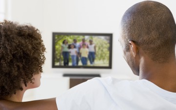 Picture of a couple watching TV