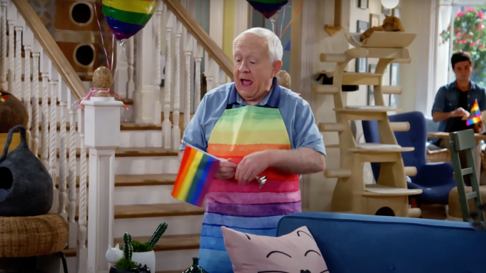 A scene of Pride Month celebration on a TV show