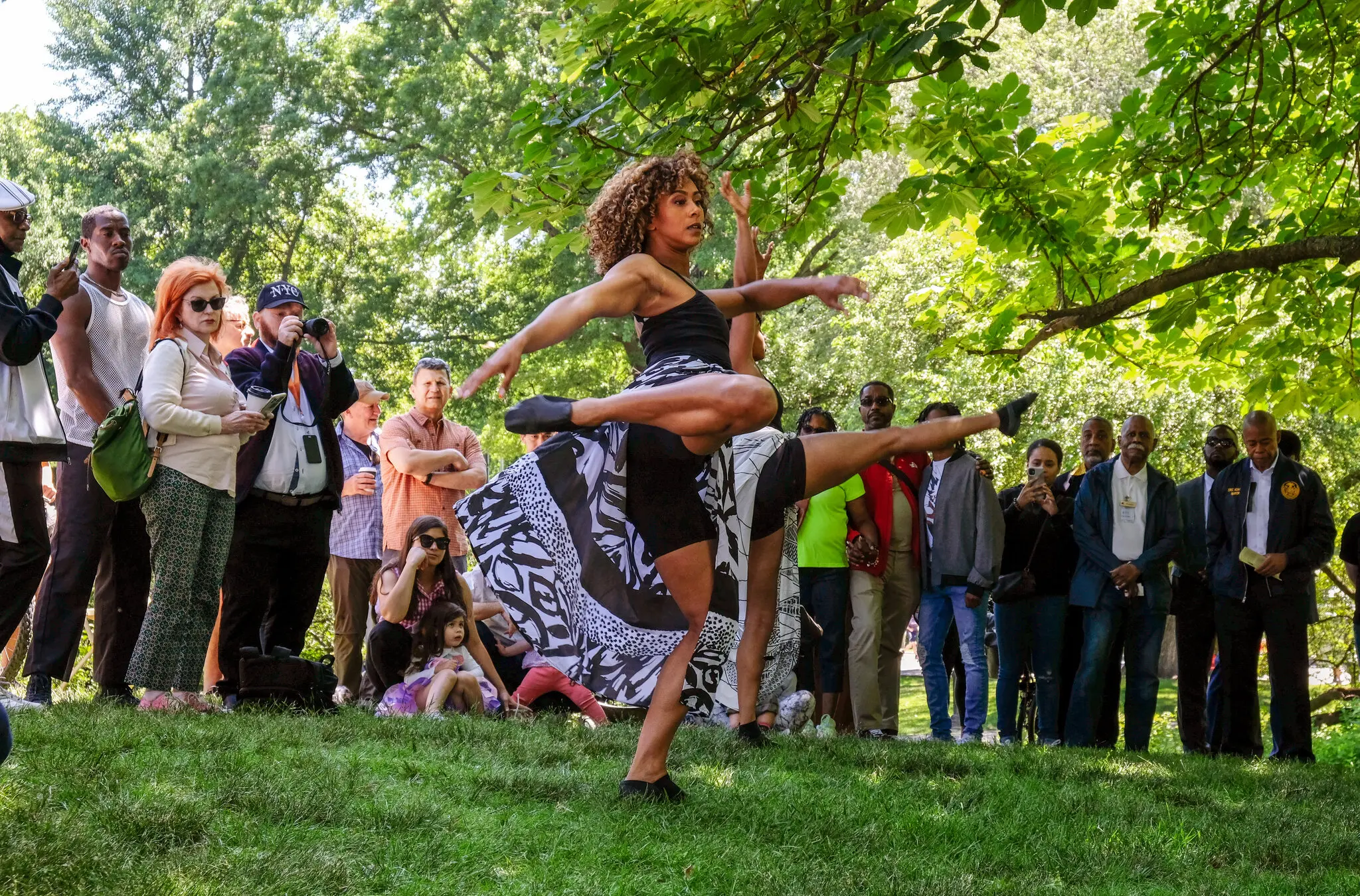 An interpretative dance at a Juneteenth event at the NYC Central Park